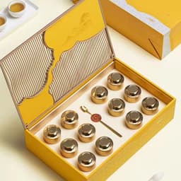 Hộp trà quà tặng nắp đan tre loại 12-18 lon trà - HVL TEA 2