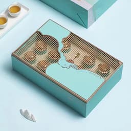 Hộp trà quà tặng nắp đan tre loại 12-18 lon trà - HVL TEA 3