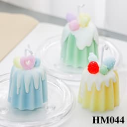 Khuôn silico tạo hình bánh pudding trang trí nến thơm hay bánh ngọt độc đáo kích thước thật - HM044 2