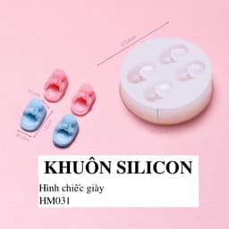Khuôn silicon làm bánh kẹo mềm hình chiếc giày xinh xắn - Khuôn làm charm nến mini siêu cute - HM031 1