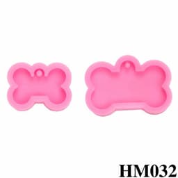 Bộ khuôn silicon làm móc khóa opoxy resin hình xương chó và vòng tròn pha lê  – HM032 2