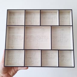 Phụ âm ghép Tiếng Việt bằng gỗ kèm khay 3