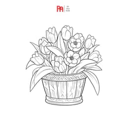 Tranh tô màu cây cối hoa lá nhiều mẫu không trùng 25-50 trang giáy A4 A5 - Đồ chơi POMI 6