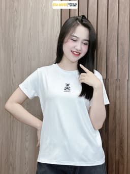 Áo phông nữ hình gấu form xuông chất cotton mềm mịn co giãn 4 chiều 10