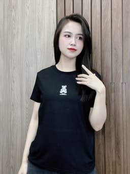 Áo phông nữ hình gấu form xuông chất cotton mềm mịn co giãn 4 chiều 12