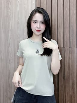 Áo phông nữ hình gấu form xuông chất cotton mềm mịn co giãn 4 chiều 14