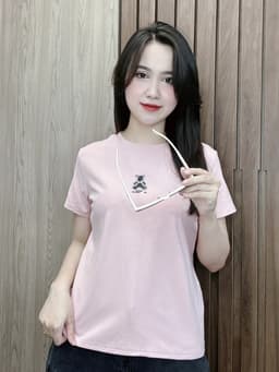 Áo phông nữ hình gấu form xuông chất cotton mềm mịn co giãn 4 chiều 13