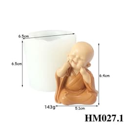 Khuôn silicone nghệ thuật hình chú tiểu đủ kiểu - Khuôn nghệ thuật handmade chuẩn DIY HM027 4