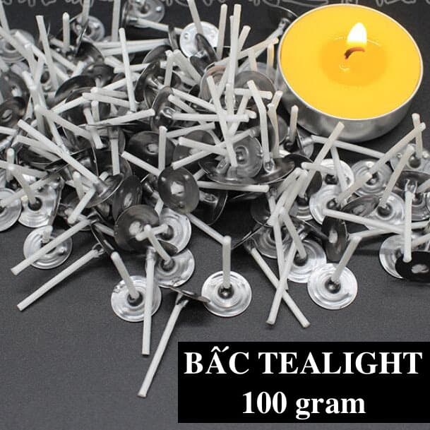 Combo 10 gam bấc và đế (khoảng 40 cái) dùng làm nến tealight chuẩn DIY - Bactealight
