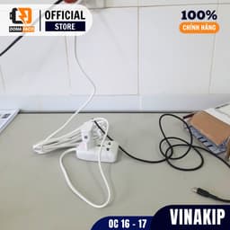 Ổ cắm điện kéo dài 2 ngả liền dây VINAKIP mini 2m 3m chống giật chịu tải bảo hành 1 năm chính hãng 6