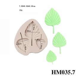 Khuôn silicon hình lá - Khuôn tạo hình trang trí lá cây làm bánh kẹo mềm hay nến thơm - HM5035.7.8.9 Khuôn silicon 2