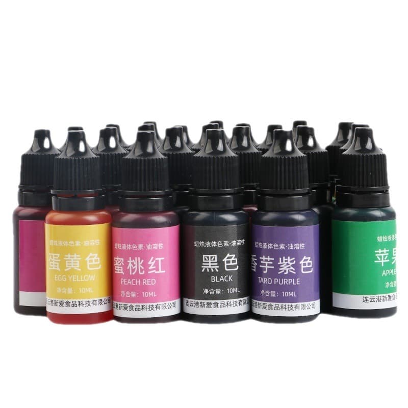 Màu nước pha nến thơm handmade - Màu dùng làm xà phong thơm - 10ml màu nước dùng pha nến hoặc xà phòng thơm