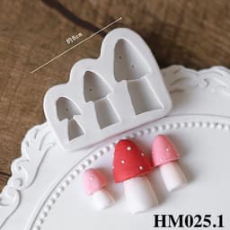 Khuôn silicon cây nấm tạo hình trang trí làm nến thơm hay bánh kẹo ngọt  handmade chuẩn DIY - HM025 3