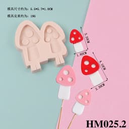 Khuôn silicon cây nấm tạo hình trang trí làm nến thơm hay bánh kẹo ngọt  handmade chuẩn DIY - HM025 4