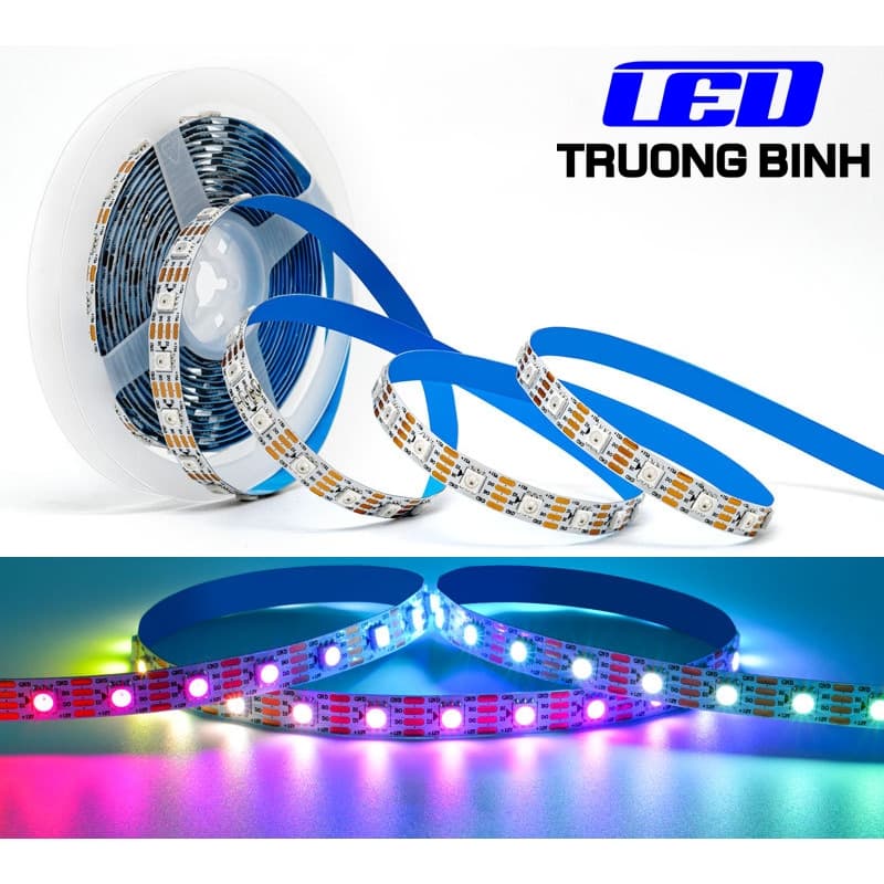 LED DÂY FULL MÀU WS2815 96LED/MÉT HỎNG 1 LED CÁC LED KHÁC VẪN HOẠT ĐỘNG 12V DÂY 1 MÉT