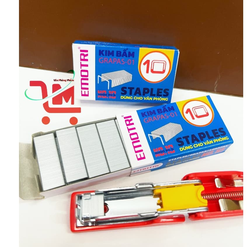 1 Gói, 20 Hộp Kim Bấm Số 10 EMOTRI GRAPAS-01/1 Hộp 1000 Kim, Nhỏ Gọn Tiện Lợi,Làm Từ Thép Cứng, It Cong Hoặc Gãy Khi Bấm