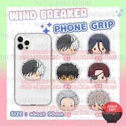 Giá đỡ điện thoại WIND BREAKER ver MẮT TRÒN anime chibi griptok tiện lợi phone grip mica acrylic 1