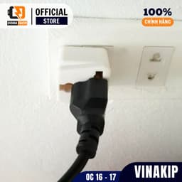 Ổ cắm chuyển đổi từ 3 chấu sang 2 chấu Vinakip 10A, Đầu phích cắm đa năng chịu tải 5
