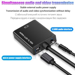 Cáp VGA to HDMI có âm thanh, độ phân giải Full HD 1080P – Kết nối nhanh cho máy tính và TV 3