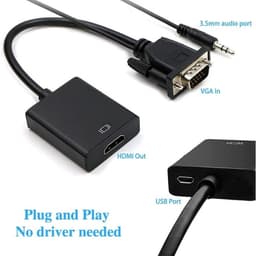Cáp VGA to HDMI có âm thanh, độ phân giải Full HD 1080P – Kết nối nhanh cho máy tính và TV 6