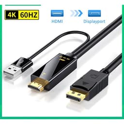 Cáp chuyển HDMI  to DP Displayport, HDMI sang DP  dây dài 1.8 mét  độ phân giải 2K 4k 1
