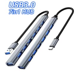Hub USB 3.0 7 Cổng 5Gbps hợp kim nhôm – Chia Cổng USB Cho Máy Tính 8