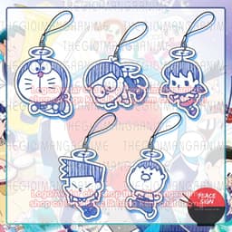 (mua 1 tặng 1) (CHONG CHÓNG TRE) Dây treo điện thoại CHÚ MÈO MÁY ĐẾN TỪ TƯƠNG LAI in hình anime mica dây móc khóa 1