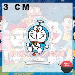 (mua 1 tặng 1) (3cm) Mô hình Standee CHÚ MÈO MÁY ĐẾN TỪ TƯƠNG LAI ver ANH EM in hình anime chibi trang trí đáng yêu 3
