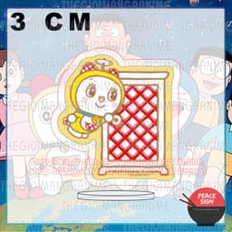 (mua 1 tặng 1) (3cm) Mô hình Standee CHÚ MÈO MÁY ĐẾN TỪ TƯƠNG LAI ver ANH EM in hình anime chibi trang trí đáng yêu 5
