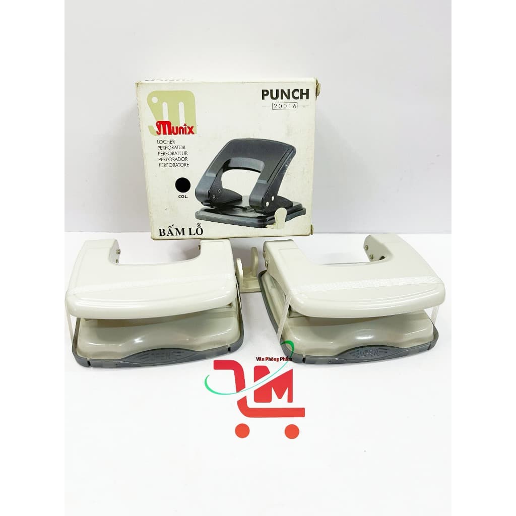 Máy Bấm Lỗ MUNIX 20016/ Có Thể Bấm Được 20 Tờ Cùng Một Lúc, Bằng Thép, Bén,Đục Nhanh, Không Làm  Rách Giấy (1 Cái)
