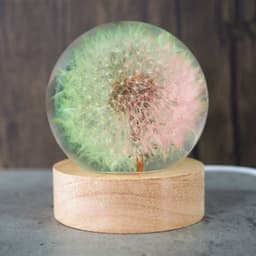 Khuôn silicon resin – Khuôn đổ nhựa epoxy làm đèn ngủ hình cầu – Làm đèn ngủ cute hình cầu có đèn led 4