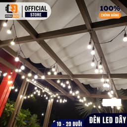Dây đuôi đèn LED ngoài trời chống nước 10m 15 đuôi 10m 20 đuôi kèm bóng kín nước 3W trang trí tùy chọn 3