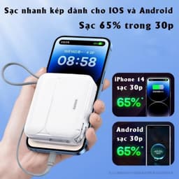 Pin Dự Phòng Sạc Nhanh 27W REMAX RPP-553 20.000mah và 22.5W Wekome WP-95 20.000mah. LKP 6