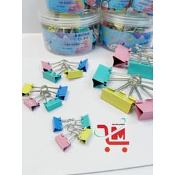 Lon 60 Cái Kẹp  Bướm Đủ Màu Size Nhỏ / GSTAR " 15MM ", Kẹp Tài Liệu, Giấy, Dùng Trong Văn Phòng, Chất Lượng Tốt 6