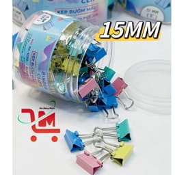 Lon 60 Cái Kẹp  Bướm Đủ Màu Size Nhỏ / GSTAR " 15MM ", Kẹp Tài Liệu, Giấy, Dùng Trong Văn Phòng, Chất Lượng Tốt 1