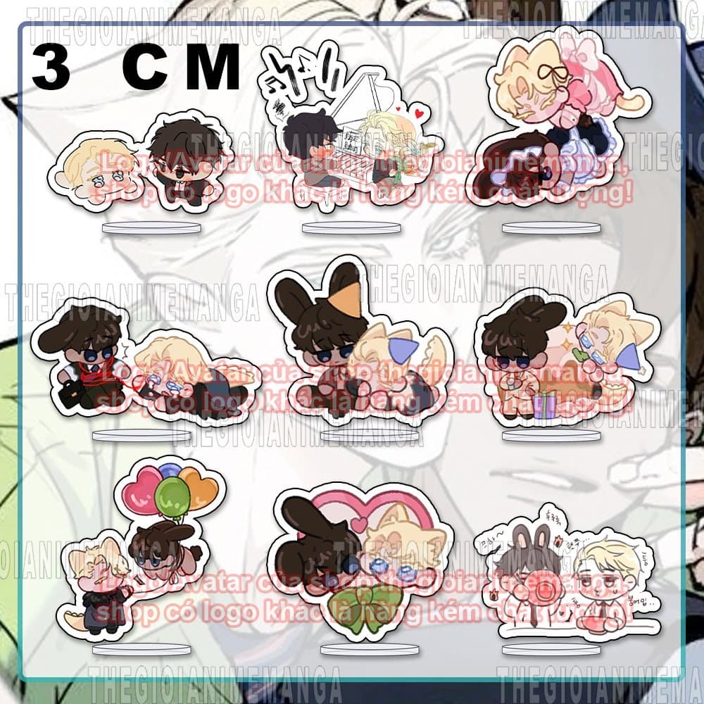 (mua 1 tặng 1) (3cm) Mô hình Standee in hình CODENAME ANASTASIA Mật Danh Anastasia BL manhwa chibi trang trí đáng yêu