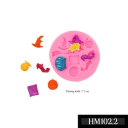 Khuôn silicon hình động vật chủ đề Halloween đủ loại - Khuôn dơi, bí ngô, ngôi sao, phù thuỷ chuẩn DIY - HM102 3
