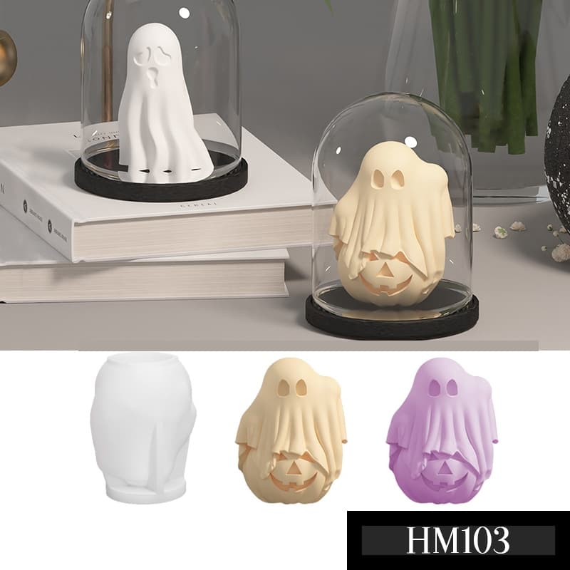 Khuôn silicon chủ đề Halloween đủ loại - Khuôn tạo hình trang trí nến thơm hay bánh kẹo ngọt - HM103