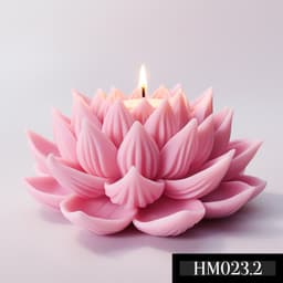 Khuôn Silicon Hình Hoa Sen - Sản phẩm Đa Năng cho Nến Thơm và Bánh - HM023 5