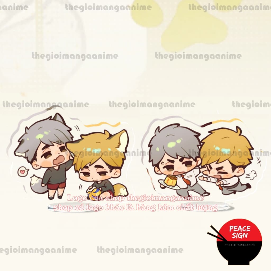 (mua 1 tặng 1) Mô hình 3cm x móc khóa MIYA HAIKYUU!! ver TWIN Vua bóng chuyền in hình anime chibi mica quà tặng xinh xắn