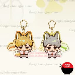 (mua 1 tặng 1) Mô hình 3cm x móc khóa MIYA HAIKYUU!! ver TWIN Vua bóng chuyền in hình anime chibi mica quà tặng xinh xắn 2