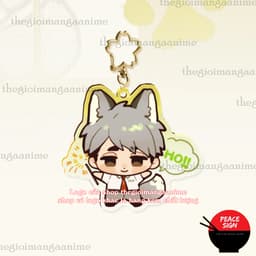 (mua 1 tặng 1) Mô hình 3cm x móc khóa MIYA HAIKYUU!! ver TWIN Vua bóng chuyền in hình anime chibi mica quà tặng xinh xắn 3