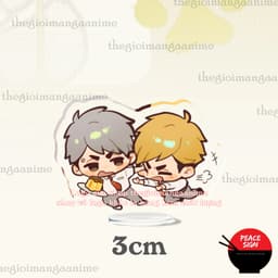 (mua 1 tặng 1) Mô hình 3cm x móc khóa MIYA HAIKYUU!! ver TWIN Vua bóng chuyền in hình anime chibi mica quà tặng xinh xắn 4