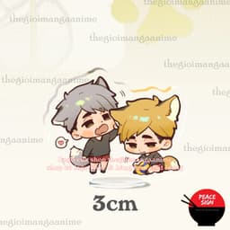 (mua 1 tặng 1) Mô hình 3cm x móc khóa MIYA HAIKYUU!! ver TWIN Vua bóng chuyền in hình anime chibi mica quà tặng xinh xắn 6