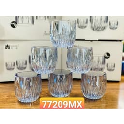 Bộ 6 Cốc Thuỷ Tinh Lượn Sóng Ly Uống Nước Chất Liệu Thủy Tinh Chịu Nhiệt Dung Tích 280ml_MC1 6