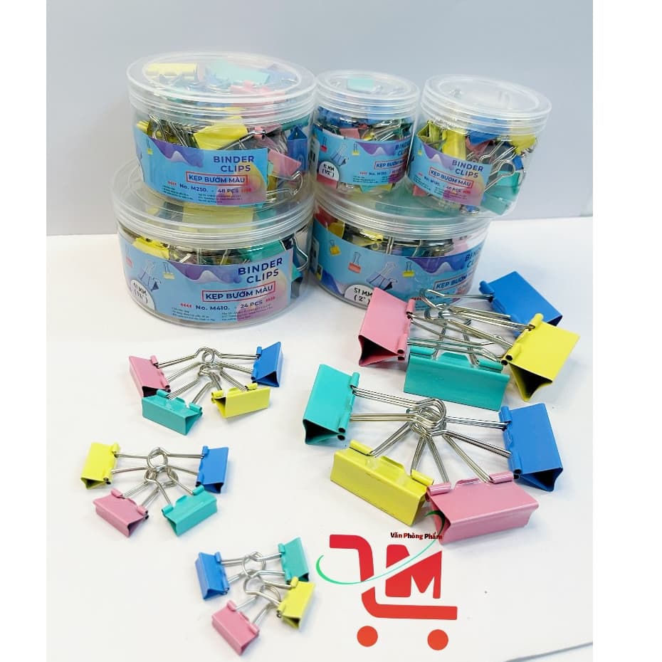 Lon 24 Cái Kẹp Bướm Đủ Màu GSTAR 32MM, Kim Loại Chống Gỉ, Kẹp Giấy, Tài Liệu Dùng Trong Văn Phòng