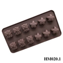 Khuôn silicon làm socola hay thạch rau câu với tạo hình trang trí chủ đề giáng sinh - Khuôn hộp quà và ngôi sao - HM020 2
