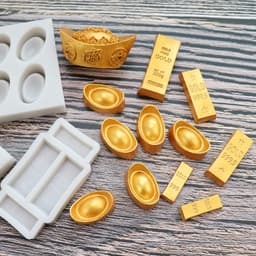 Khuôn silicon thỏi vàng tạo hình trang trí độc đáo chuẩn DIY - HM096 3