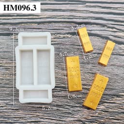 Khuôn silicon thỏi vàng tạo hình trang trí độc đáo chuẩn DIY - HM096 5