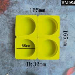 Khuôn silicon hình trụ làm đế bánh kem - Khuôn 4 bánh hình tròn lớn làm xà phòng thơm handmade chuẩn DIY - HM054 4
